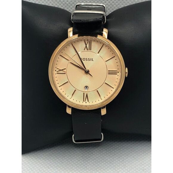 Fossil ES3707 Women Leather Analog Dial Quartz Wrist Watch W/ Custom Band LP234
